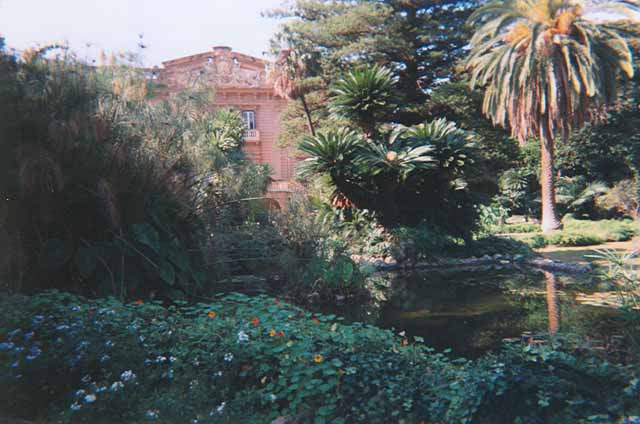 Distant view of Villa Tasca, Palermo